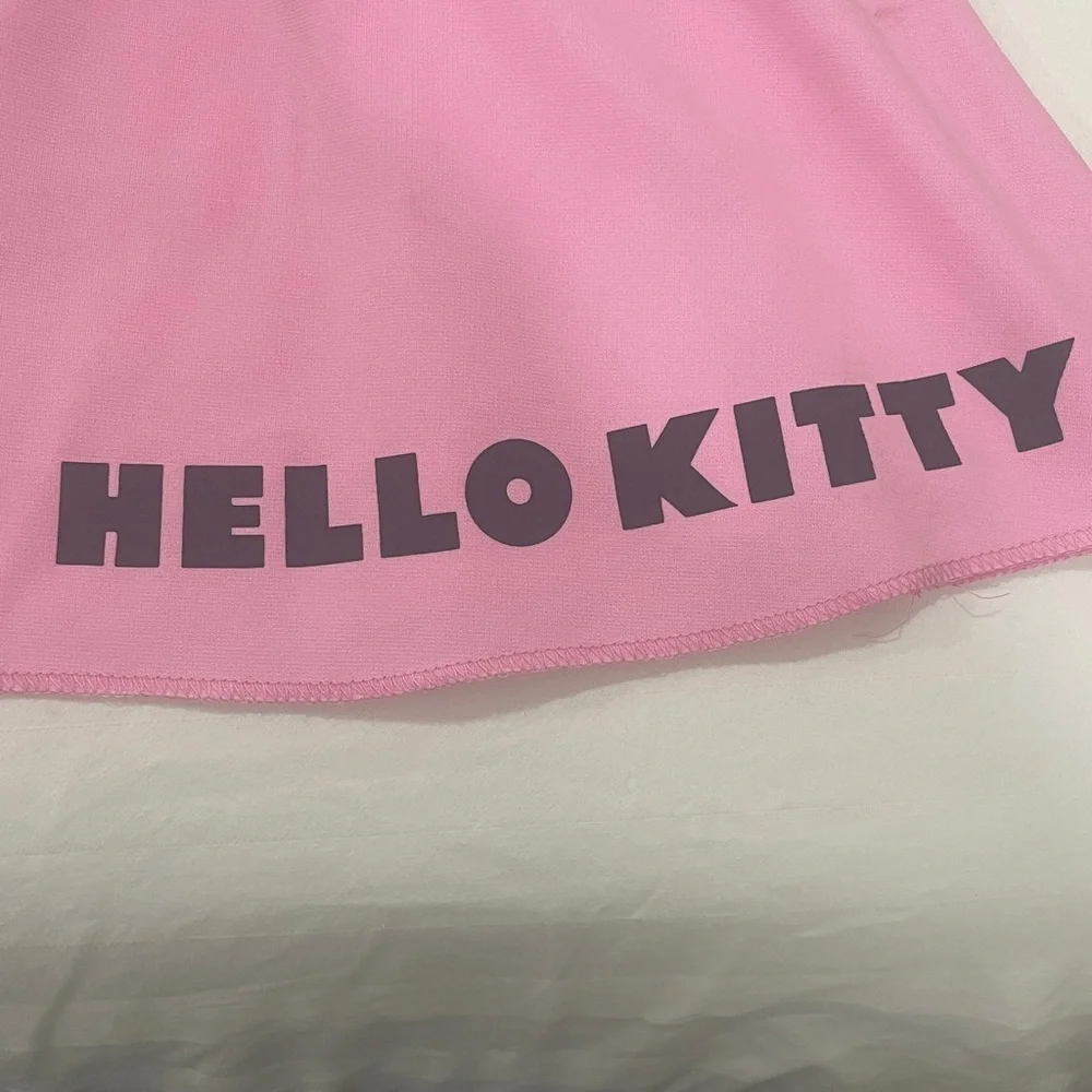 Hello Kitty Striped Pink Dress with Bow Headband size 8-10